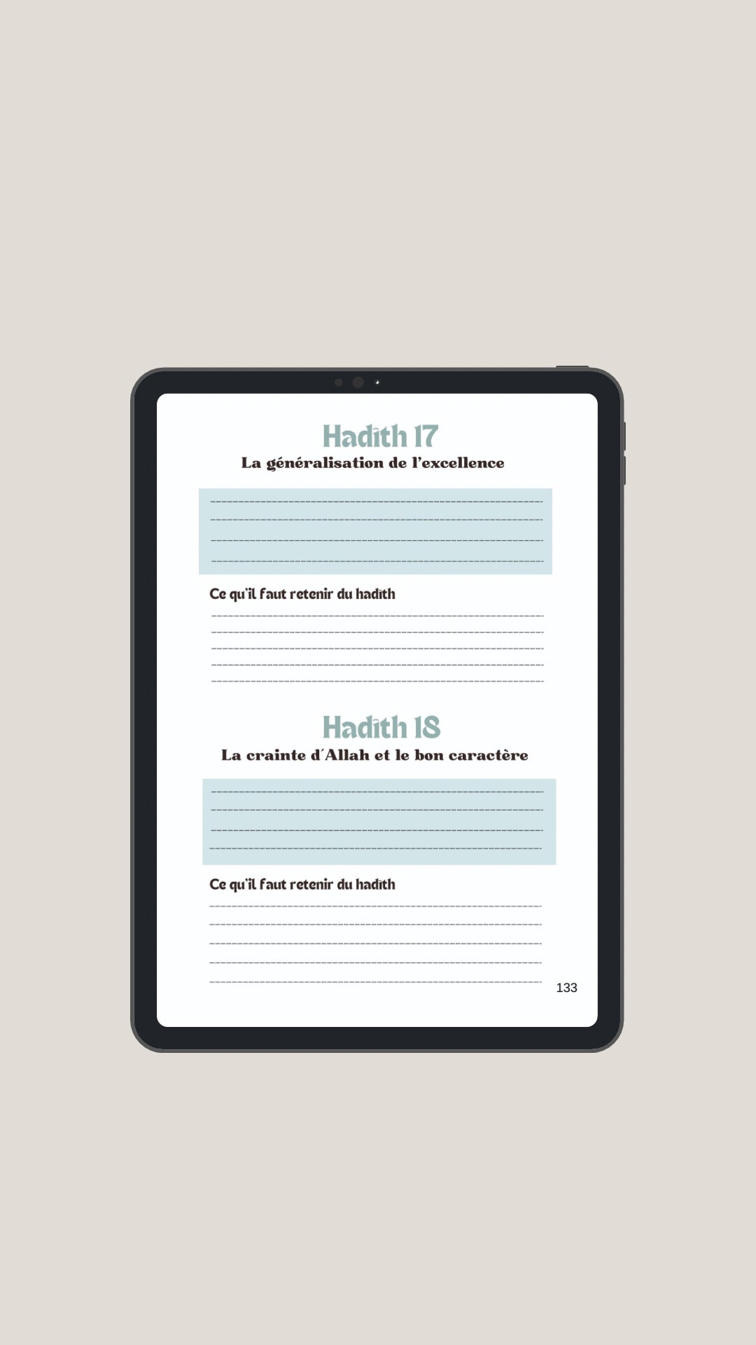 Carnet digital | Suivi de mon apprentissage religieux